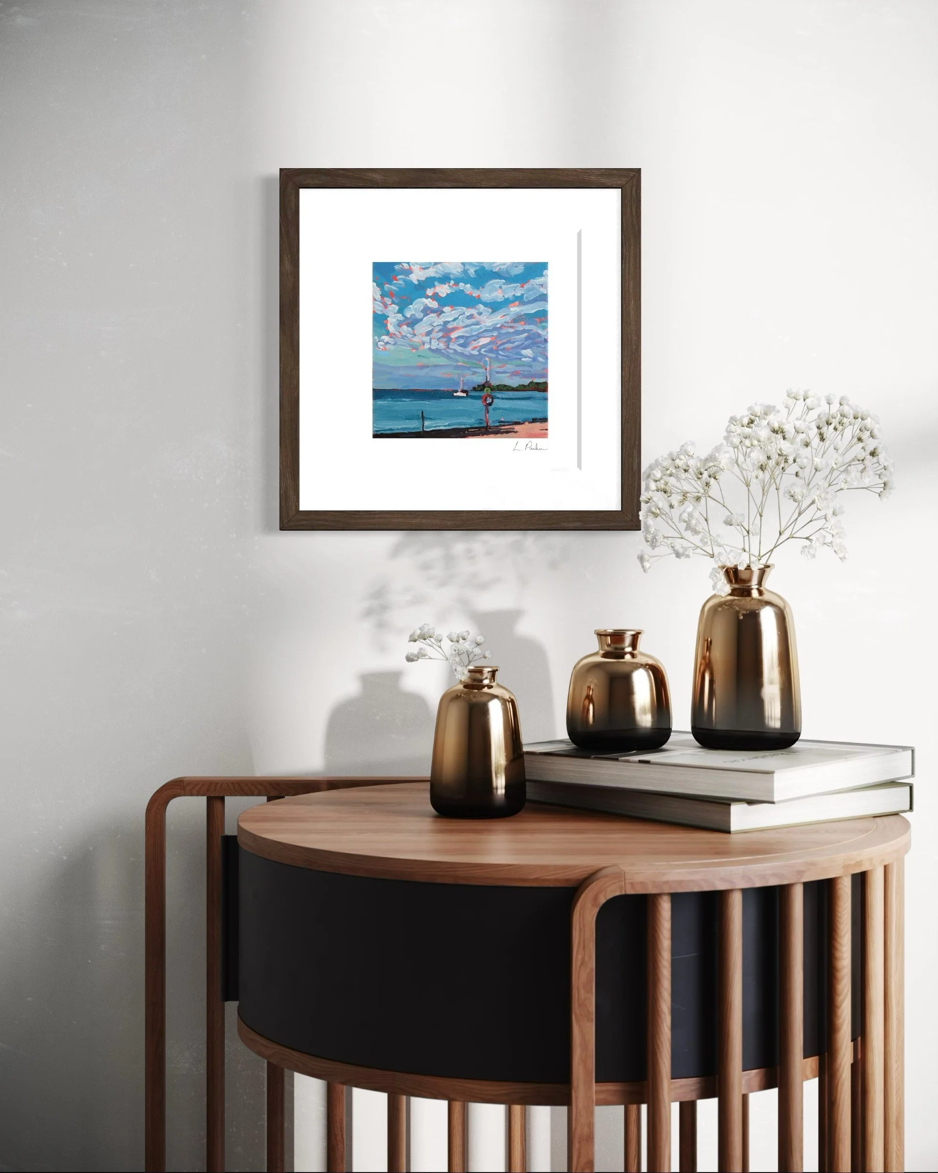 Laneway Lilies - 8x8 art print - LESLIE PARKER Art